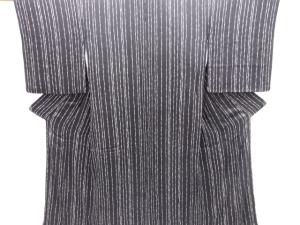 大正ロマン　錦紗　変わり縞模様着物